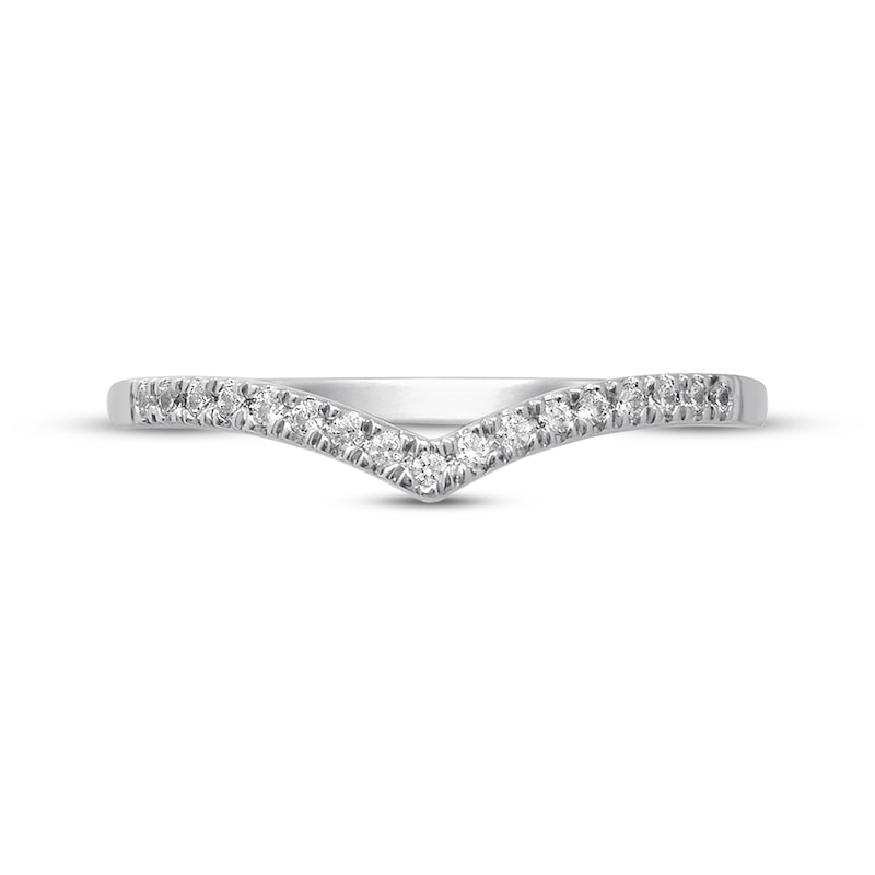 Diamond Contour Ring 1/10 ct tw 10K White Gold