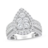 Thumbnail Image 0 of Multi-Diamond Pear Halo Engagement Ring 2 ct tw 10K White Gold