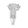 Thumbnail Image 1 of Multi-Diamond Pear Halo Engagement Ring 2 ct tw 10K White Gold
