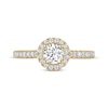 Thumbnail Image 3 of THE LEO Diamond Round-Cut Halo Engagement Ring 7/8 ct tw 14K Yellow Gold