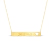 Thumbnail Image 0 of "Mama" Heart Cutout Bar Necklace 10K Yellow Gold 17.75"