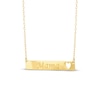 Thumbnail Image 2 of Mama Heart Cutout Bar Necklace 10K Yellow Gold 17.75&quot;
