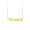 Thumbnail Image 1 of "Mama" Heart Cutout Bar Necklace 10K Yellow Gold 17.75"