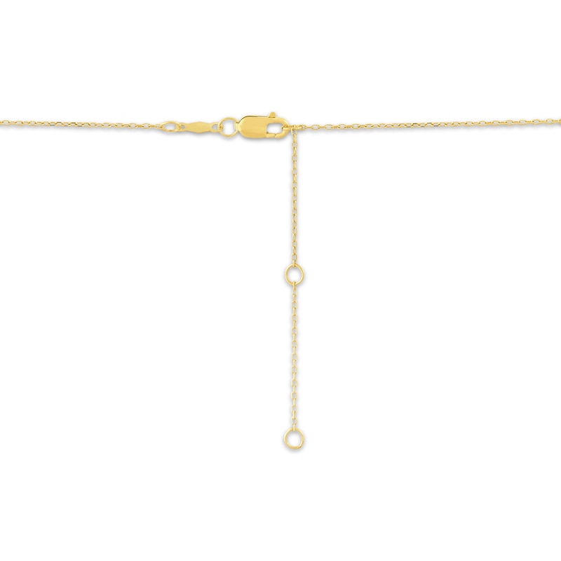 "Mama" Heart Cutout Bar Necklace 10K Yellow Gold 17.75"