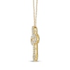 Thumbnail Image 3 of Diamond Open Trefoil Cross Necklace 1/4 ct tw 14K Yellow Gold 18&quot;
