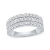 Thumbnail Image 0 of Lab-Created Diamonds by KAY Baguette & Round-Cut Three-Row Anniversary Ring 1-1/2 ct tw 14K White Gold