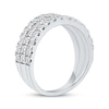 Thumbnail Image 1 of Lab-Created Diamonds by KAY Baguette & Round-Cut Three-Row Anniversary Ring 1-1/2 ct tw 14K White Gold