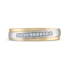 Thumbnail Image 3 of Now + Forever Men's Diamond Diagonal Wedding Band 1/10 ct tw 10K Two-Tone Gold
