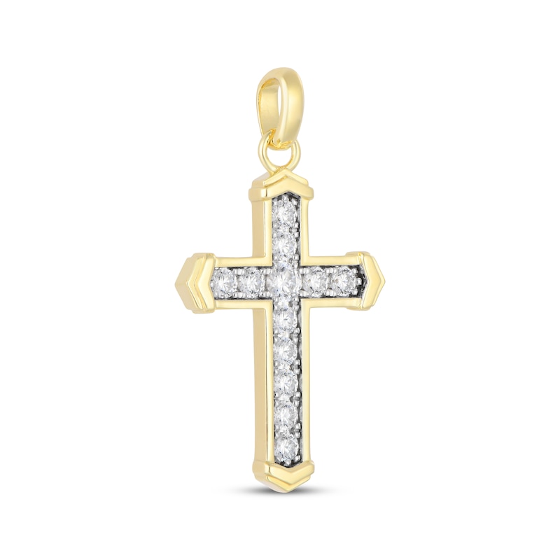 Main Image 2 of KAY Lab-Grown Diamonds Cross Charm 2 ct tw 10K Yellow Gold