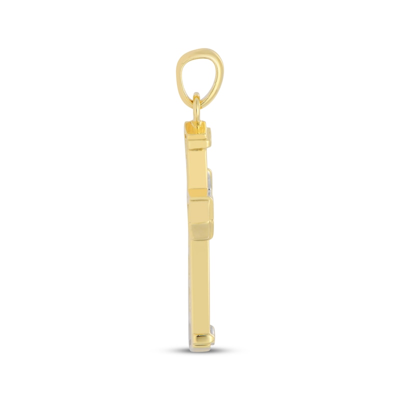 Main Image 3 of KAY Lab-Grown Diamonds Cross Charm 2 ct tw 10K Yellow Gold