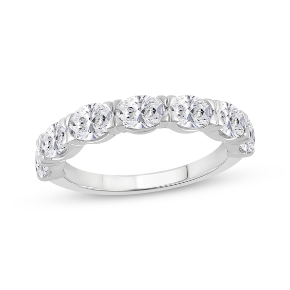 Now + Forever Lab-Grown Diamonds Oval-Cut Anniversary Ring 2 ct tw 14K White Gold