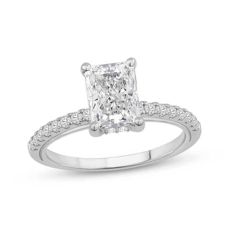 Main Image 1 of Now + Forever Lab-Grown Diamonds Radiant-Cut Engagement Ring 1-7/8 ct tw 14K White Gold