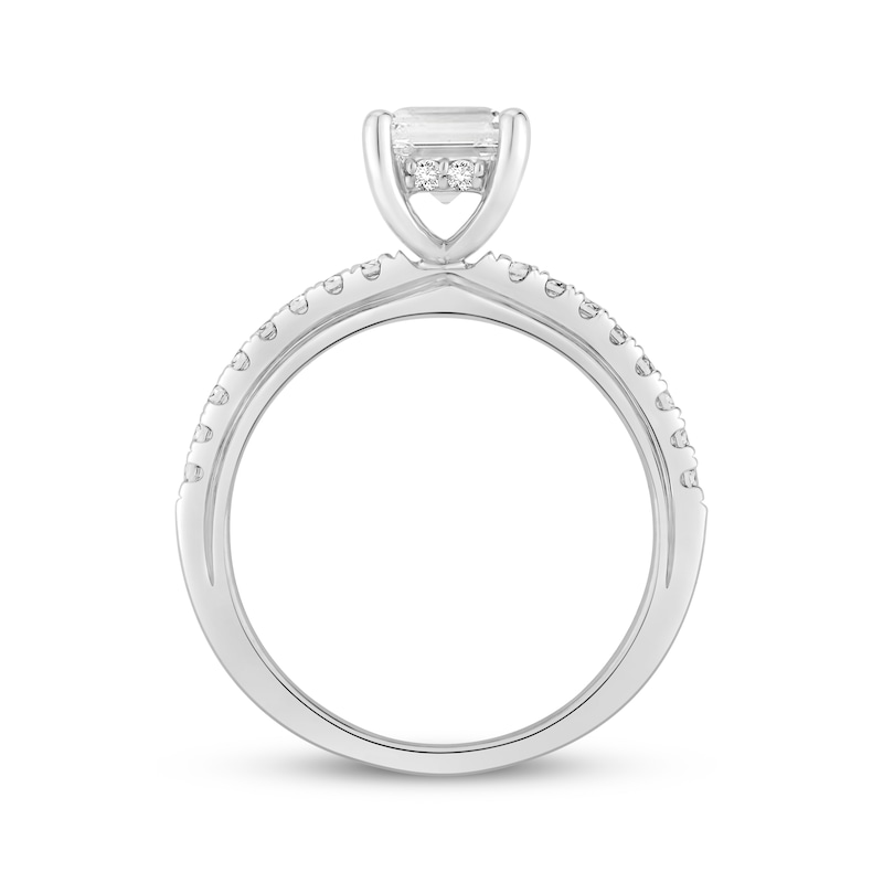 Main Image 3 of Now + Forever Lab-Grown Diamonds Radiant-Cut Engagement Ring 1-7/8 ct tw 14K White Gold