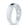 Thumbnail Image 2 of Now + Forever Men's Black & White Diamond Wedding Band 1/2 ct tw 10K White Gold
