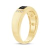 Thumbnail Image 2 of Now + Forever Men's Black & White Diamond Wedding Band 1/2 ct tw 10K Yellow Gold