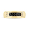 Thumbnail Image 3 of Now + Forever Men's Black & White Diamond Wedding Band 1/2 ct tw 10K Yellow Gold