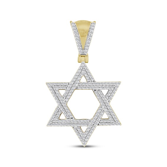 Men's Diamond Star of David Charm 1/2 ct tw 10K Yellow Gold