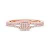 Thumbnail Image 3 of Multi-Diamond Cushion Halo Fashion Ring 1/6 ct tw 10K Rose Gold
