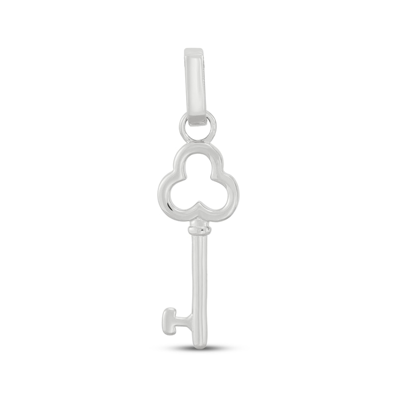 Main Image 1 of Charmed Memories Clover-Top Key Charm Sterling Silver