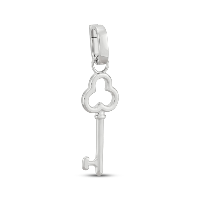 Main Image 2 of Charmed Memories Clover-Top Key Charm Sterling Silver