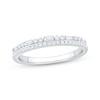 Thumbnail Image 1 of Now + Forever Baguette & Round-Cut Diamond Two-Row Anniversary Ring 1/3 ct tw 14K White Gold