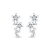 Thumbnail Image 2 of Diamond Flower Trio Earrings 1/10 ct tw 10K White Gold