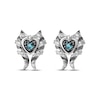 Thumbnail Image 2 of Star Wars Ahsoka Tano London Blue Topaz & Diamond Earrings 1/10 ct tw Sterling Silver