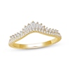 Thumbnail Image 1 of Now + Forever Baguette & Round-Cut Diamond Contour Wedding Band 1/3 ct tw 14K Yellow Gold