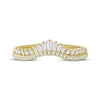 Thumbnail Image 3 of Now + Forever Baguette & Round-Cut Diamond Contour Wedding Band 1/3 ct tw 14K Yellow Gold