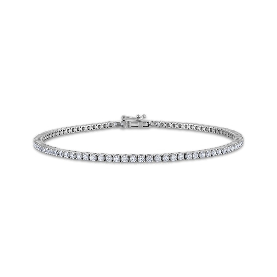 THE LEO Diamond Tennis Bracelet 2 ct tw 14K White Gold 7.25"