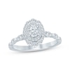 Thumbnail Image 1 of Now + Forever Oval-Cut Diamond Double Halo Engagement Ring 7/8 ct tw 14K White Gold