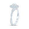 Thumbnail Image 2 of Now + Forever Oval-Cut Diamond Double Halo Engagement Ring 7/8 ct tw 14K White Gold