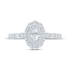 Thumbnail Image 3 of Now + Forever Oval-Cut Diamond Double Halo Engagement Ring 7/8 ct tw 14K White Gold