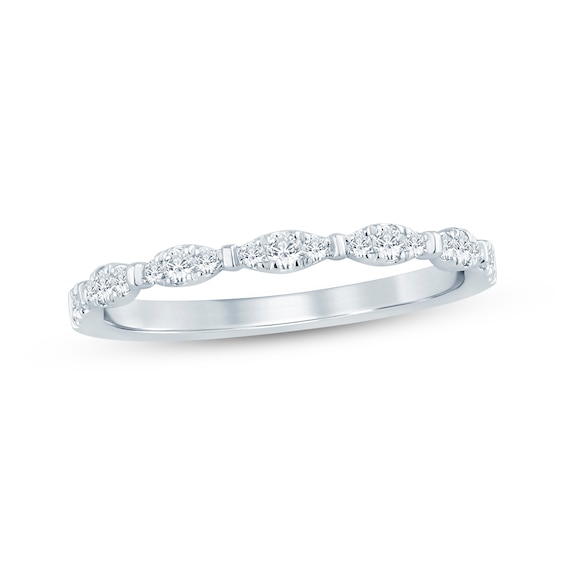Now + Forever Diamond Wedding Band 1/4 ct tw 14K White Gold