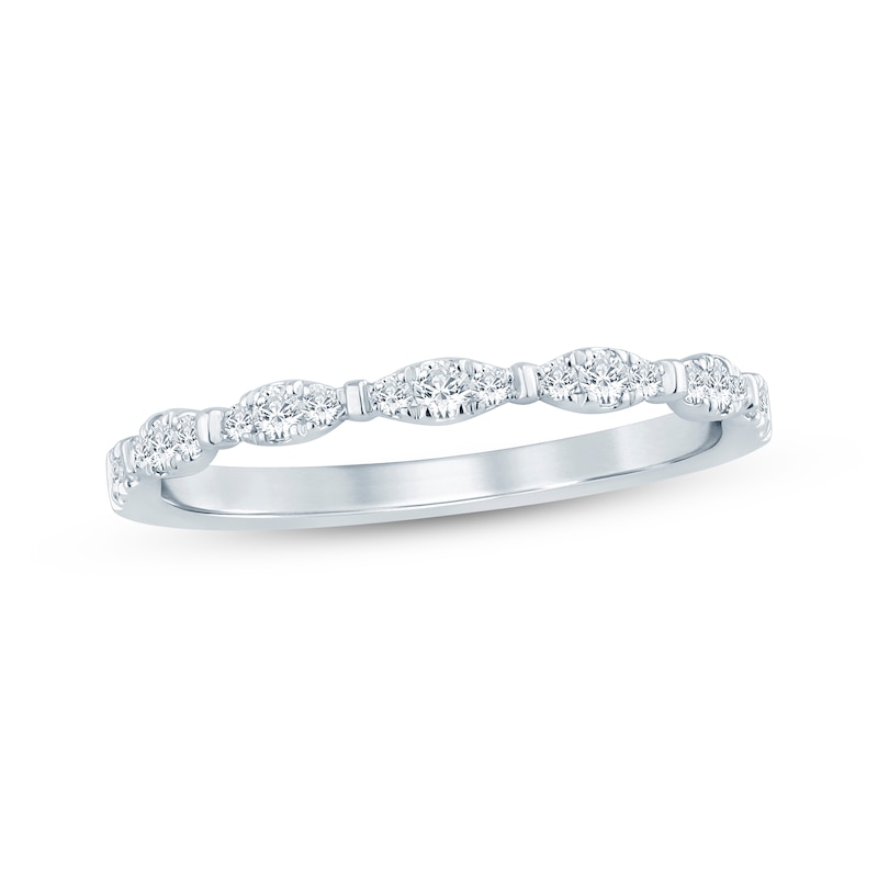 Main Image 1 of Now + Forever Diamond Wedding Band 1/4 ct tw 14K White Gold