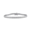 Thumbnail Image 1 of Diamond Square Link Bracelet 1/4 ct tw Sterling Silver 7.5&quot;