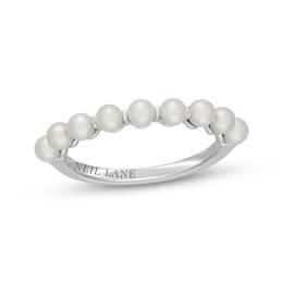 Neil Lane Cultured Akoya Pearl Anniversary Ring 14K White Gold