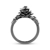 Thumbnail Image 3 of Ink & Ice Black & White Diamond Rose Ring 1/20 ct tw Black Rhodium-Plated Sterling Silver