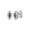 Thumbnail Image 1 of Black & White Multi-Diamond Marquise-Shaped Stud Earrings 1/8 ct tw Sterling Silver