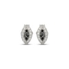 Thumbnail Image 2 of Black & White Multi-Diamond Marquise-Shaped Stud Earrings 1/8 ct tw Sterling Silver