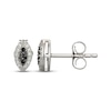 Thumbnail Image 3 of Black & White Multi-Diamond Marquise-Shaped Stud Earrings 1/8 ct tw Sterling Silver