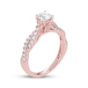 Thumbnail Image 2 of Now + Forever Lab-Grown Diamonds Round-Cut Twist Shank Engagement Ring 7/8 ct tw 14K Rose Gold