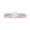 Thumbnail Image 3 of Now + Forever Lab-Grown Diamonds Round-Cut Twist Shank Engagement Ring 7/8 ct tw 14K Rose Gold