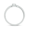 Thumbnail Image 3 of Black & White Diamond Snake Bypass Ring 1/6 ct tw Sterling Silver