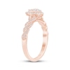 Thumbnail Image 2 of Now + Forever Multi-Diamond Heart-Shaped Engagement Ring 1/3 ct tw 10K Rose Gold