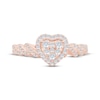 Thumbnail Image 3 of Now + Forever Multi-Diamond Heart-Shaped Engagement Ring 1/3 ct tw 10K Rose Gold