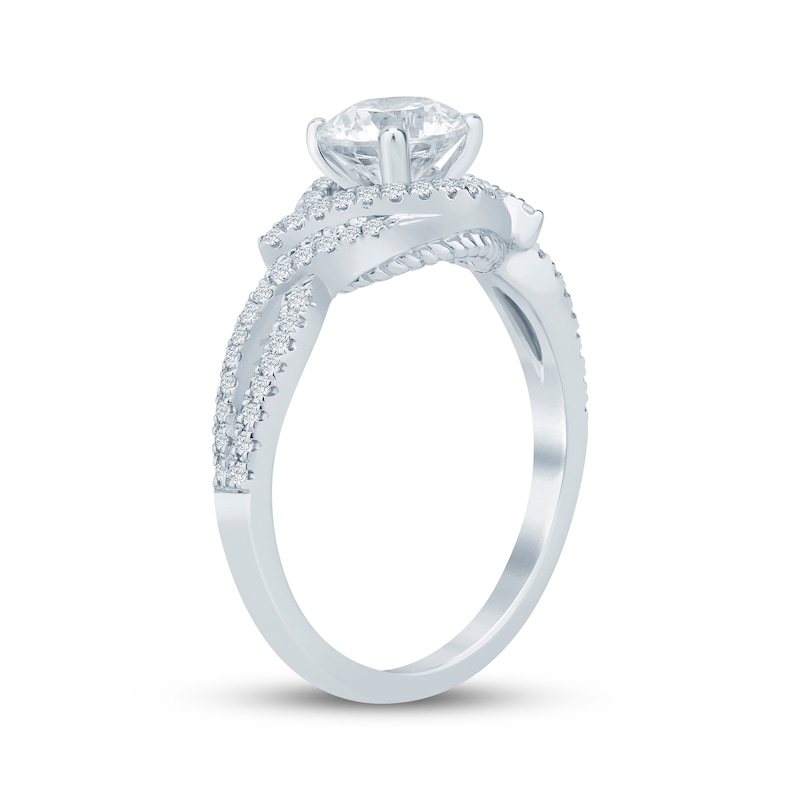 Main Image 2 of Now + Forever Round-Cut Diamond Bypass Engagement Ring 1-1/5 ct tw 14K White Gold