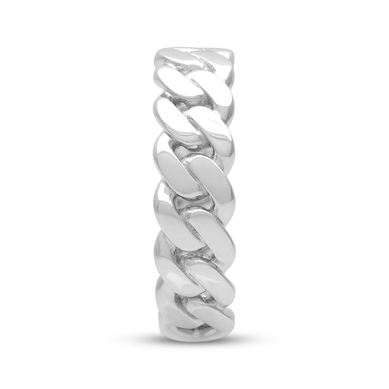 Main Image 3 of Now + Forever Men's Curb Link Ring 10K White Gold 6mm