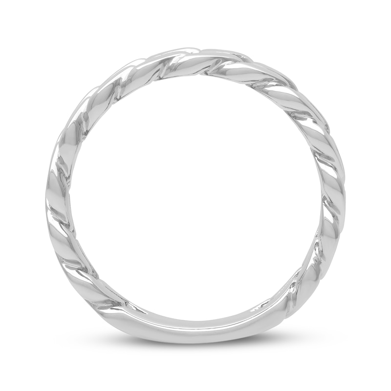 Main Image 4 of Now + Forever Men's Curb Link Ring 10K White Gold 6mm