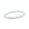 Thumbnail Image 1 of Now + Forever Diamond Textured Anniversary Ring 1/10 ct tw 10K White Gold